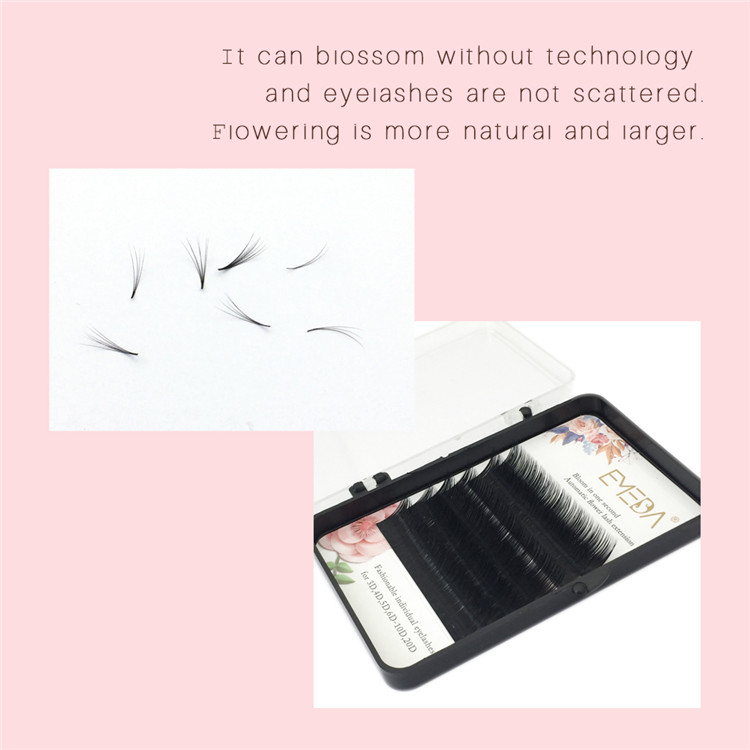 Automatic blooming individual lash extension 